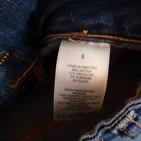 Aeropostale super high rise midi denim shorts size 6 - Picture 6 of 6